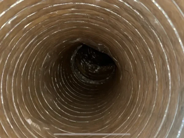case-dryer-vent-after The same dryer vent line after cleaning - clean spiral